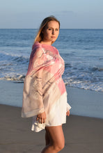 Load image into Gallery viewer, Coral Pacifica Silk Poncho